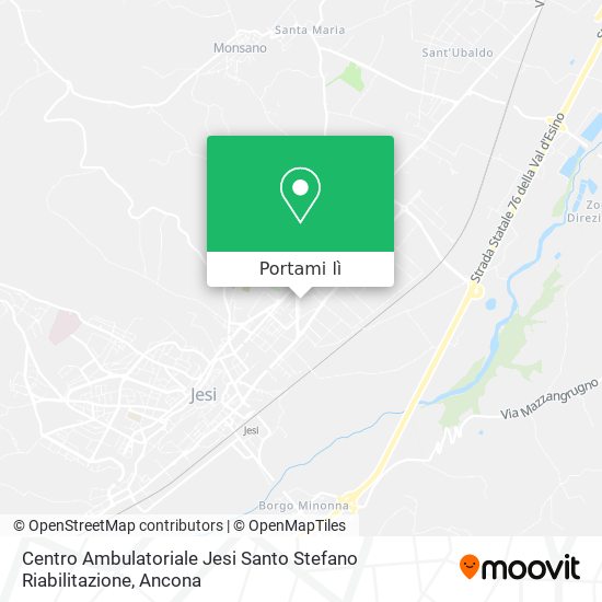 Mappa Centro Ambulatoriale Jesi Santo Stefano Riabilitazione
