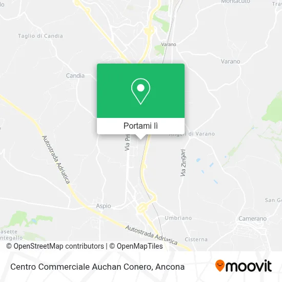 Mappa Centro Commerciale Auchan Conero