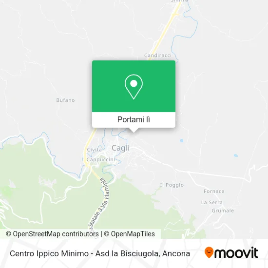 Mappa Centro Ippico Minimo - Asd la Bisciugola