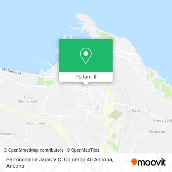 Mappa Parrucchieria Jadis V C. Colombo 40 Ancona