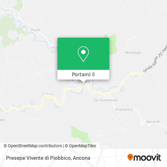 Mappa Presepe Vivente di Piobbico