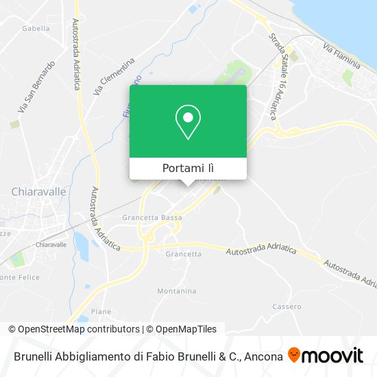 Mappa Brunelli Abbigliamento di Fabio Brunelli & C.