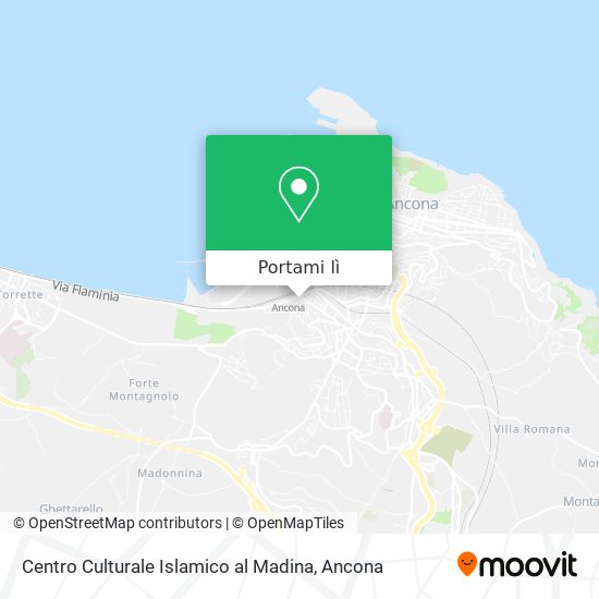 Mappa Centro Culturale Islamico al Madina