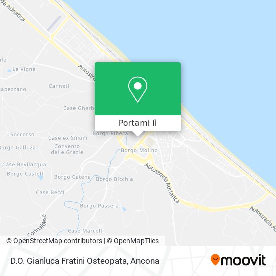 Mappa D.O. Gianluca Fratini Osteopata
