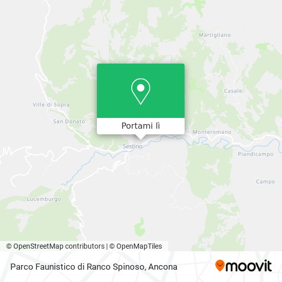 Mappa Parco Faunistico di Ranco Spinoso