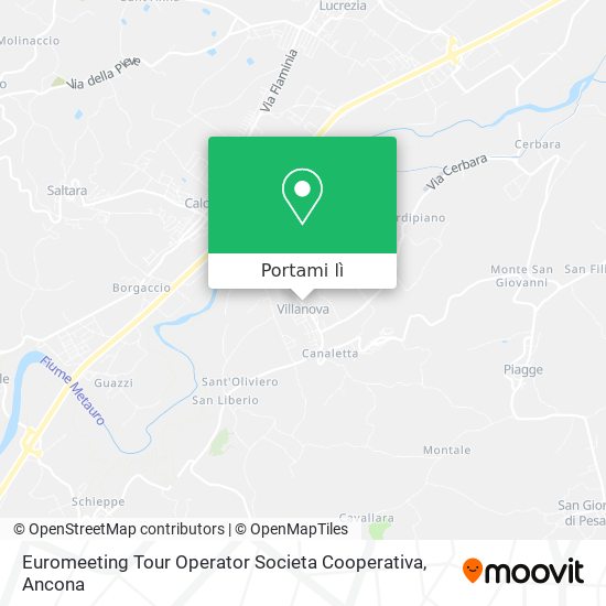 Mappa Euromeeting Tour Operator Societa Cooperativa