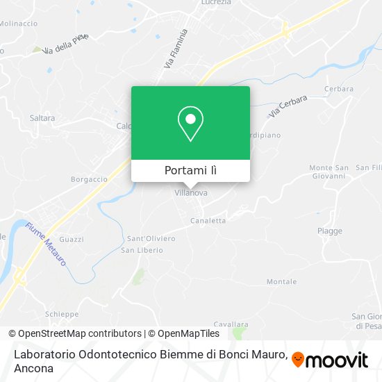 Mappa Laboratorio Odontotecnico Biemme di Bonci Mauro