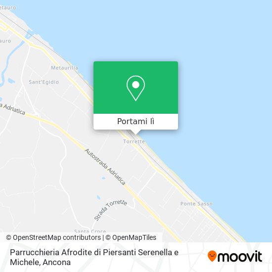 Mappa Parrucchieria Afrodite di Piersanti Serenella e Michele