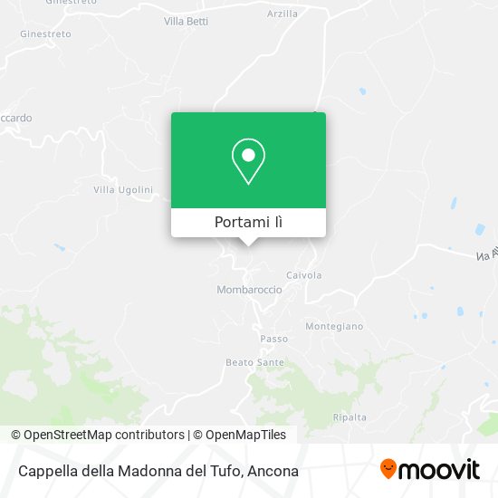 Mappa Cappella della Madonna del Tufo