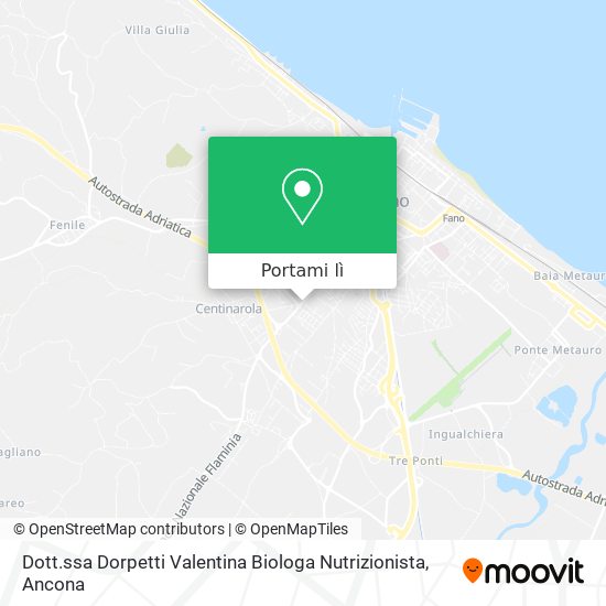 Mappa Dott.ssa Dorpetti Valentina Biologa Nutrizionista