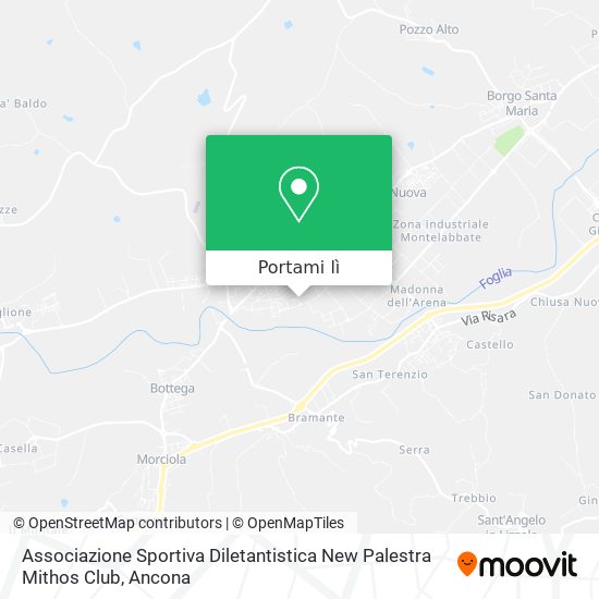 Mappa Associazione Sportiva Diletantistica New Palestra Mithos Club