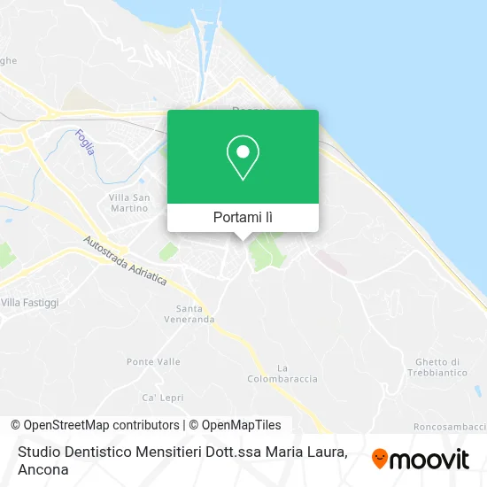 Mappa Studio Dentistico Mensitieri Dott.ssa Maria Laura