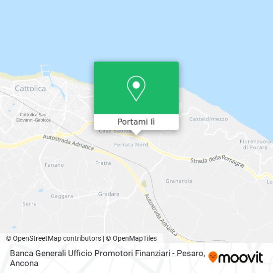 Mappa Banca Generali Ufficio Promotori Finanziari - Pesaro