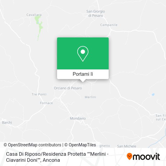 Mappa Casa Di Riposo / Residenza Protetta ""Merlini - Ciavarini Doni""