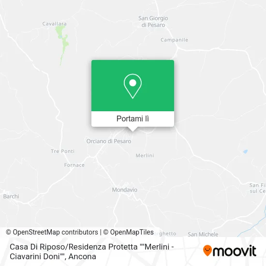 Mappa Casa Di Riposo / Residenza Protetta ""Merlini - Ciavarini Doni""