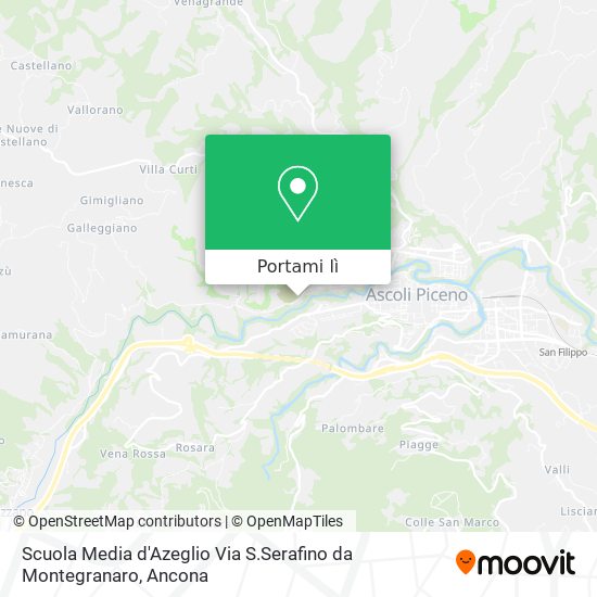 Mappa Scuola Media d'Azeglio Via S.Serafino da Montegranaro