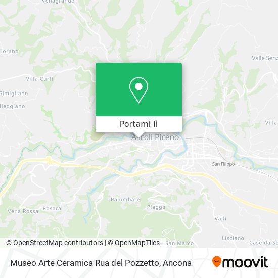 Mappa Museo Arte Ceramica Rua del Pozzetto
