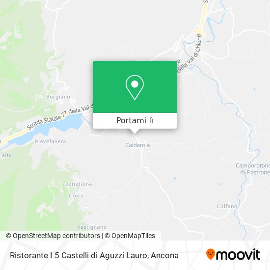 Mappa Ristorante I 5 Castelli di Aguzzi Lauro