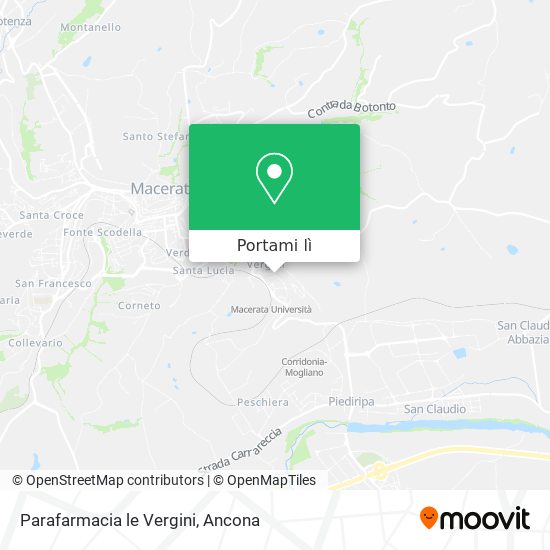 Mappa Parafarmacia le Vergini