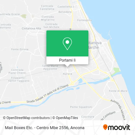 Mappa Mail Boxes Etc. - Centro Mbe 2556