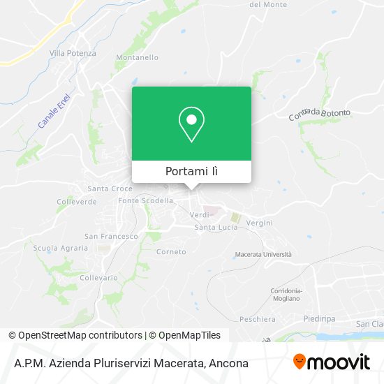 Mappa A.P.M. Azienda Pluriservizi Macerata