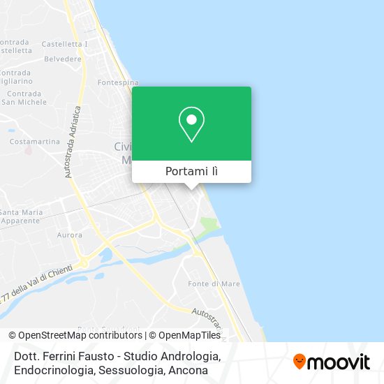 Mappa Dott. Ferrini Fausto - Studio Andrologia, Endocrinologia, Sessuologia