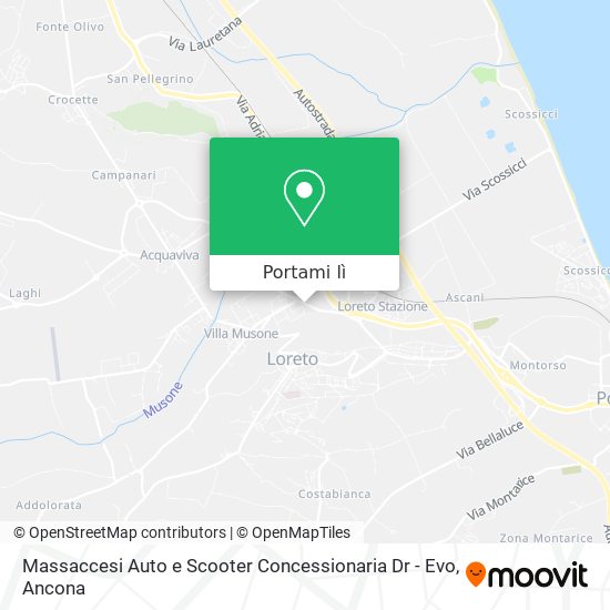 Mappa Massaccesi Auto e Scooter Concessionaria Dr - Evo