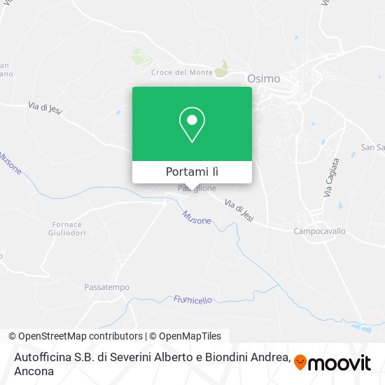 Mappa Autofficina S.B. di Severini Alberto e Biondini Andrea