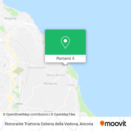 Mappa Ristorante Trattoria Osteria della Vedova