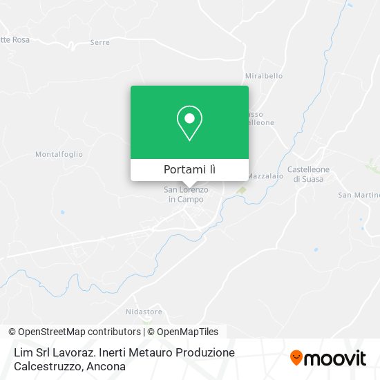 Mappa Lim Srl Lavoraz. Inerti Metauro Produzione Calcestruzzo
