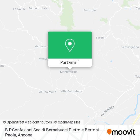 Mappa B.P.Confezioni Snc di Bernabucci Pietro e Bertoni Paola