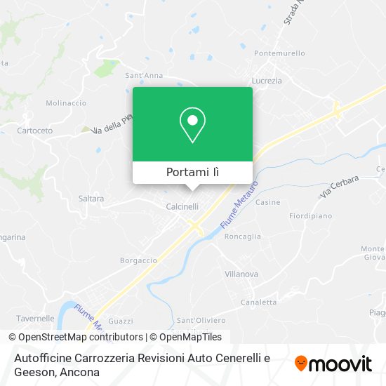 Mappa Autofficine Carrozzeria Revisioni Auto Cenerelli e Geeson