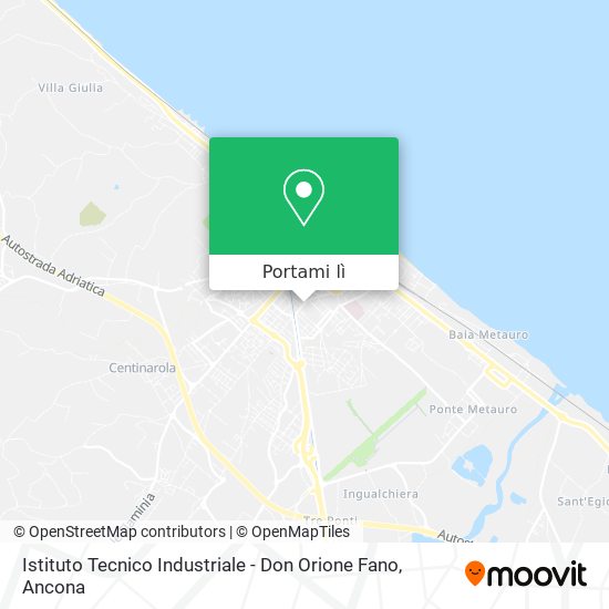Mappa Istituto Tecnico Industriale - Don Orione Fano