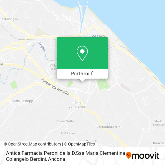 Mappa Antica Farmacia Peroni della D.Ssa Maria Clementina Colangelo Berdini