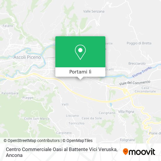 Mappa Centro Commerciale Oasi al Battente Vici Veruska