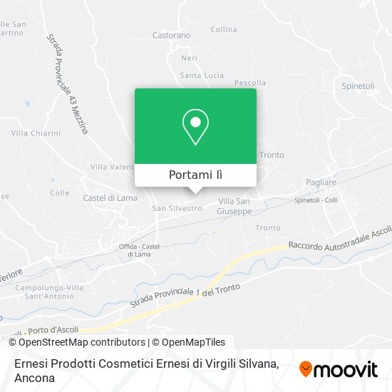 Mappa Ernesi Prodotti Cosmetici Ernesi di Virgili Silvana