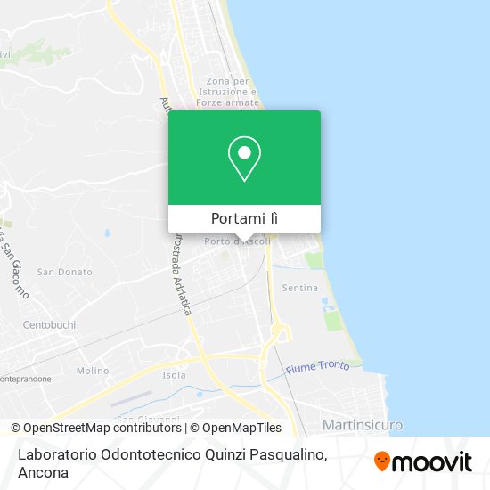 Mappa Laboratorio Odontotecnico Quinzi Pasqualino