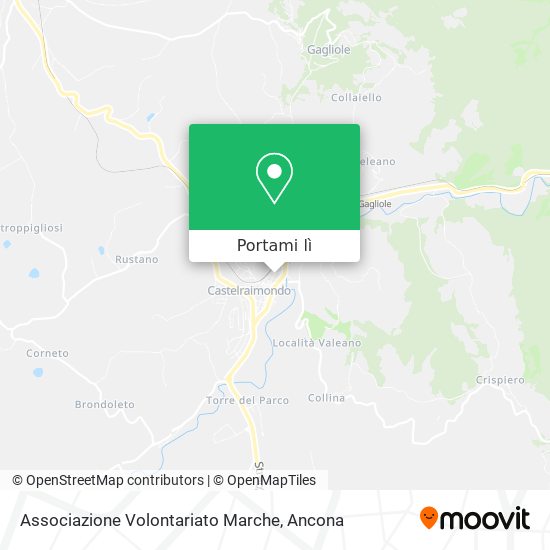 Mappa Associazione Volontariato Marche