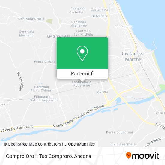 Mappa Compro Oro il Tuo Comproro
