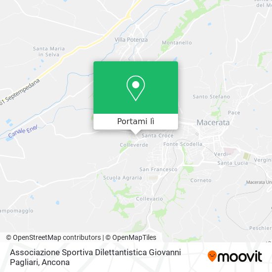 Mappa Associazione Sportiva Dilettantistica Giovanni Pagliari