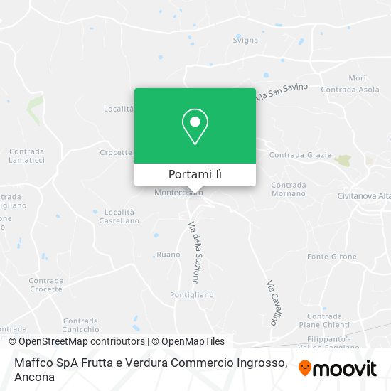 Mappa Maffco SpA Frutta e Verdura Commercio Ingrosso