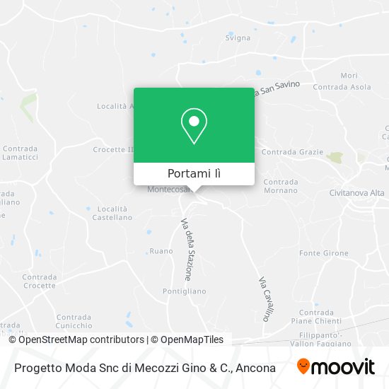 Mappa Progetto Moda Snc di Mecozzi Gino & C.