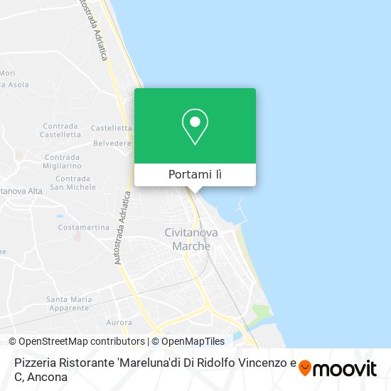 Mappa Pizzeria Ristorante 'Mareluna'di Di Ridolfo Vincenzo e C