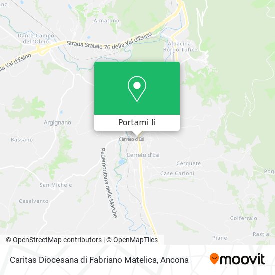 Mappa Caritas Diocesana di Fabriano Matelica