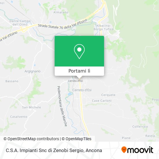 Mappa C.S.A. Impianti Snc di Zenobi Sergio