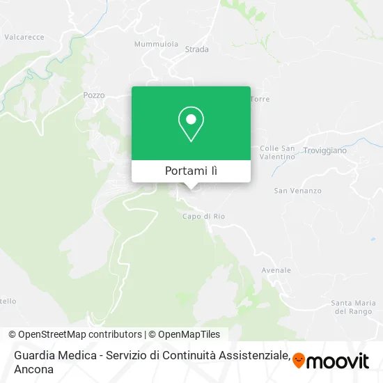 Mappa Guardia Medica - Servizio di Continuità Assistenziale