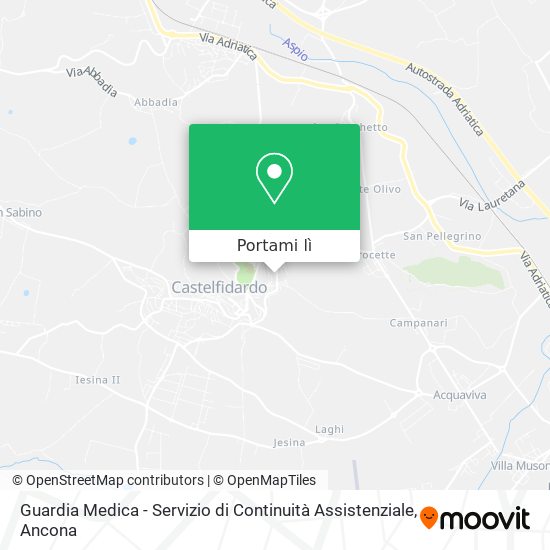 Mappa Guardia Medica - Servizio di Continuità Assistenziale