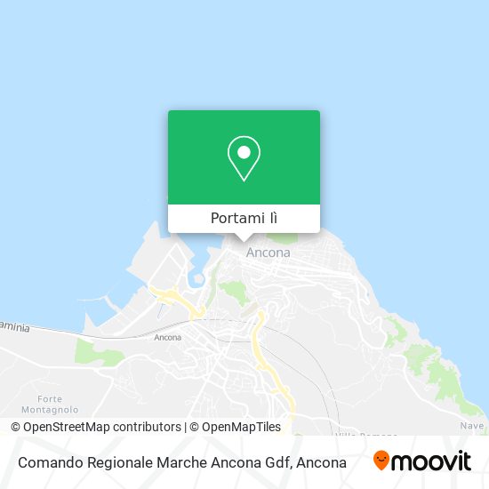 Mappa Comando Regionale Marche Ancona Gdf