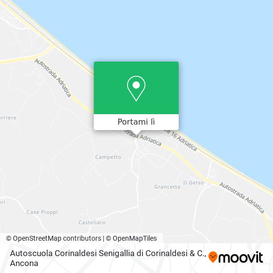 Mappa Autoscuola Corinaldesi Senigallia di Corinaldesi & C.