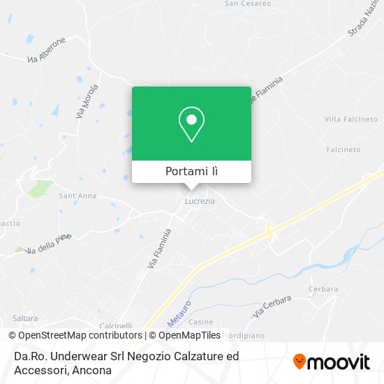 Mappa Da.Ro. Underwear Srl Negozio Calzature ed Accessori